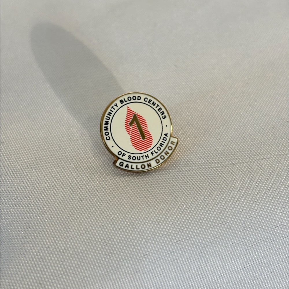 Vintage Community Blood Center of South Florida Gallon Donor Pin